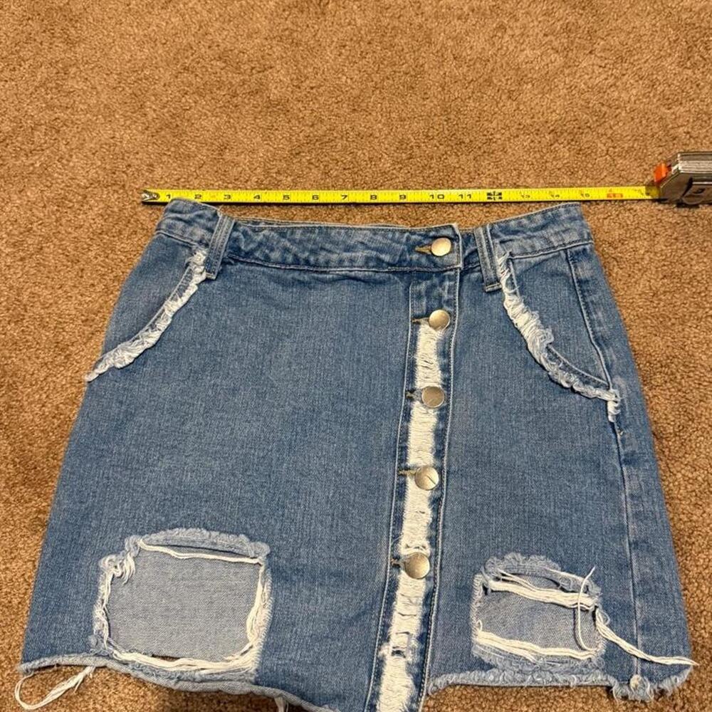 Denim mini skirt